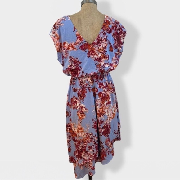 NWOT! Soma Floral Asymmetrical Sleeveless Elastic Waist Day Dress - Size XS💛 - Picture 5 of 8